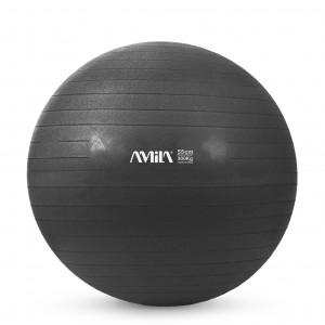 Μπάλα Γυμναστικής AMILA GYMBALL 55cm Μαύρη