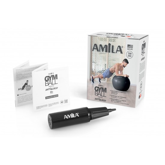 Μπάλα γυμναστικής AMILA GYMBALL 75cm Γκρι Μπάλα γυμναστικής AMILA GYMBALL 75cm Γκρι