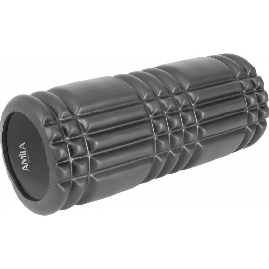 AMILA Foam Roller Plexus Φ14x33cm Μαύρο 