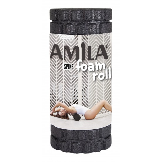 AMILA Foam Roller Spike Φ14x32cm Μαύρο 