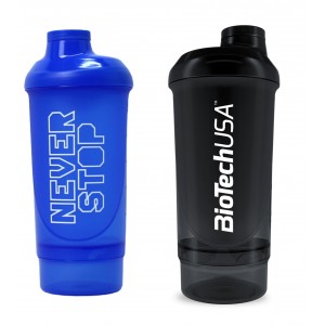 SHAKER NEVER STOP  ΜΠΛΕ 500ml (+150ML) SHAKER NEVER STOP  ΜΠΛΕ 500ml (+150ML)