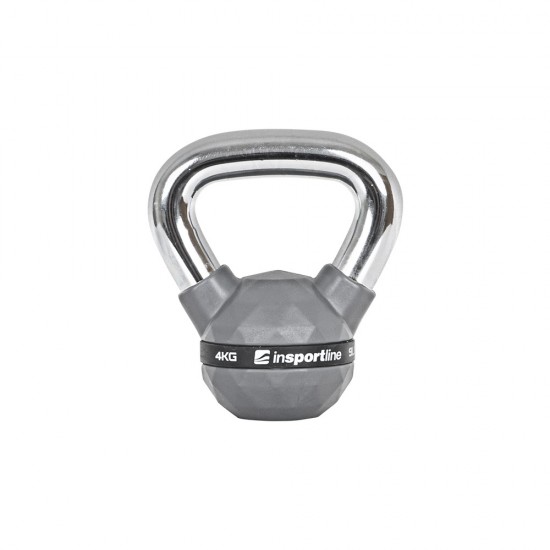 RUBBER-COATED 4KG KETTLEBELL INSPORTLINE PU 