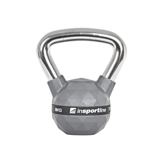 RUBBER-COATED 8KG KETTLEBELL INSPORTLINE PU 