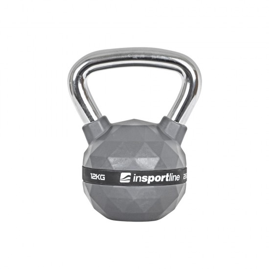 RUBBER-COATED 12KG KETTLEBELL INSPORTLINE PU 