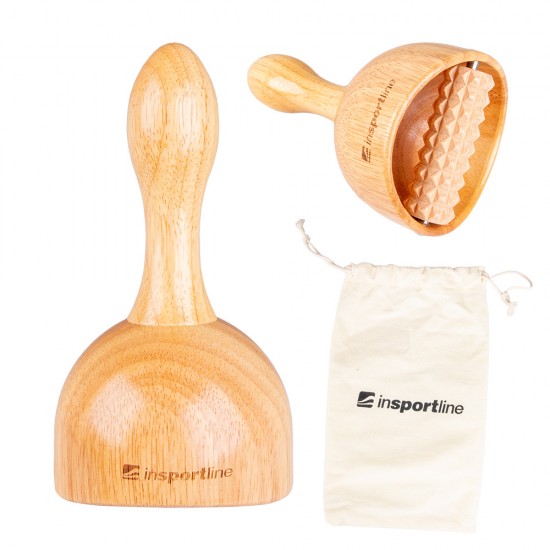 2-in-1 Wooden Massage Suction Cup w/ Roller inSPORTline Vitmar 100 