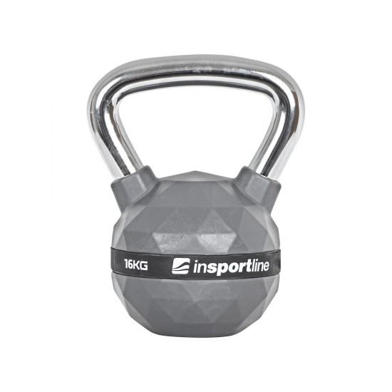 RUBBER-COATED 16KG KETTLEBELL INSPORTLINE PU 