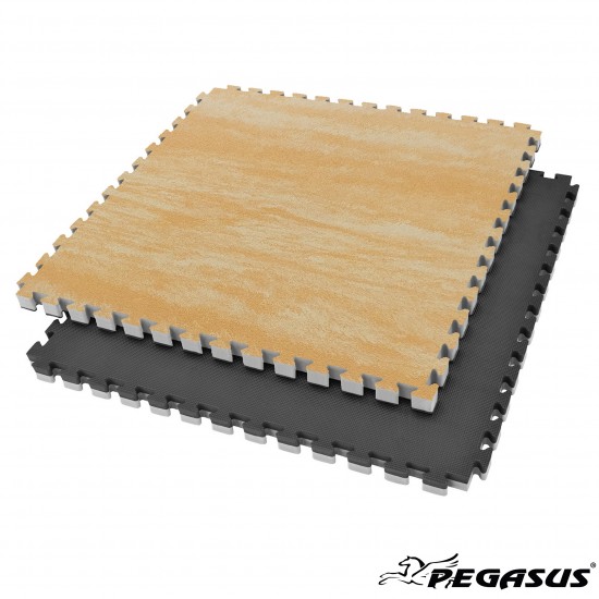 Δάπεδο προστασίας Puzzle EVA (Μαύρο/Πορτοκαλί) 2.5cm 