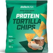 Protein Tortilla Chips 50 gr Onion-Sour Cream Biotech USA Superfoods