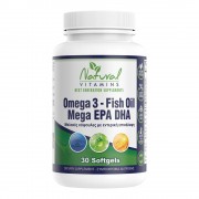 Omega 3 -Enteric Coated Fish Oil - 30 softgels Natural Vitamins Βιταμίνες και Υγεία