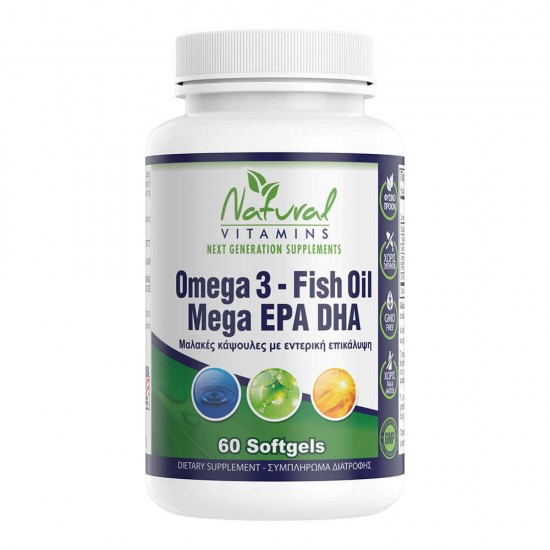 Omega 3 Fish Oil 1000mg – 60 Κάψουλες Βιταμίνες και Υγεία Omega 3 Fish Oil 1000mg – 60 Κάψουλες Βιταμίνες και Υγεία
