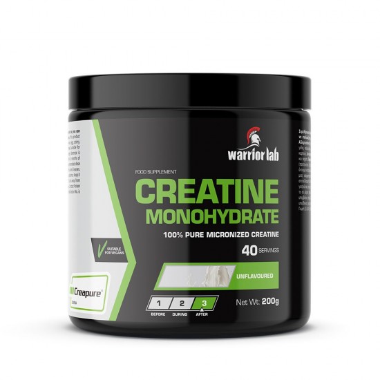 Creatine Monohydrate with Creapure® 200g (Warriorlab) Κρεατίνες Creatine Monohydrate with Creapure® 200g (Warriorlab) Κρεατίνες