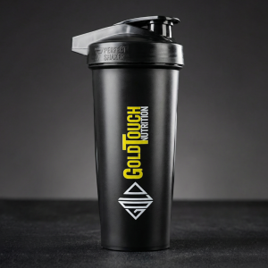Premium Protein Shaker Cup black-Gold Touch 700ml