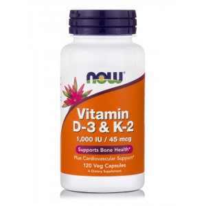 Vitamin D-3 & K-2 Capsules NOW Foods